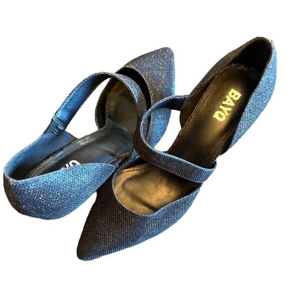 Women's BAYQ Sparkly Strappy Black Heel Size 10 - Picture 3 of 4